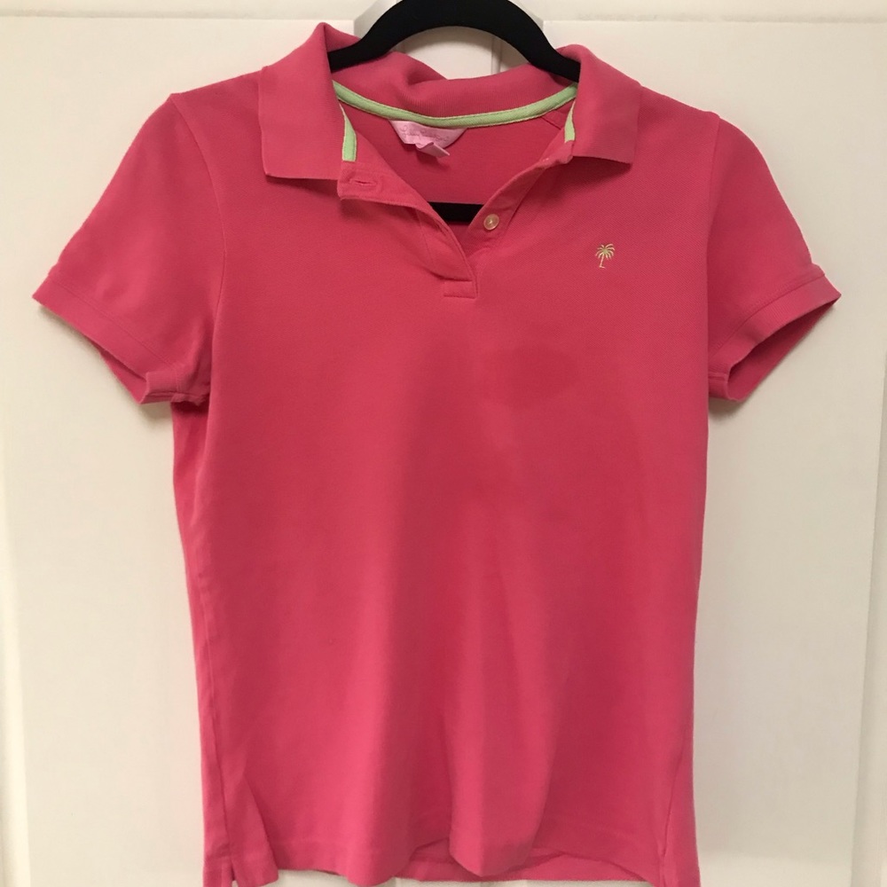 Lilly Pulitzer Pink Polo Top Size Medium